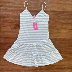 Edikted Tiered Ruffle Striped Mini Dress: New with Tags